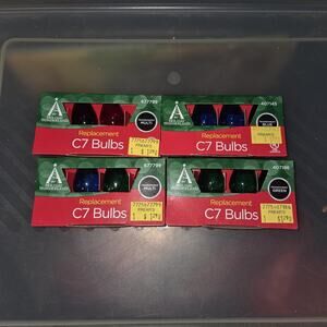 4 packs of Vintage Holiday Wonderland Light Bulbs C-7 16 total